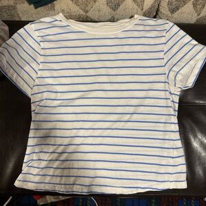 Universal Thread Tee in Blue and White Stripes